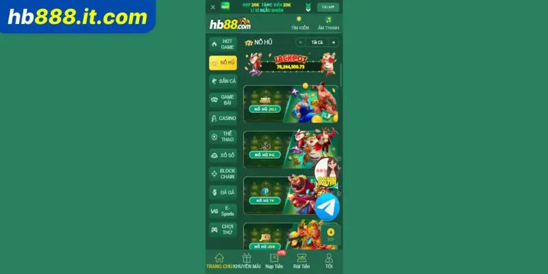 Game slot tại nhà cái Hb88 đa dạng, ấn tượng