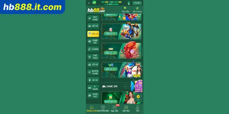 Sảnh game bắn cá Hb88 siêu hot, lựa chọn lý tưởng